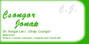 csongor jonap business card
